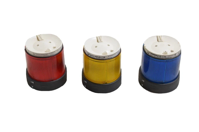 Schneider Electric Xvb-C34 Red, Xvb-C36 Blue, & Xvb-C38 Yellow Steady Unit. 250V