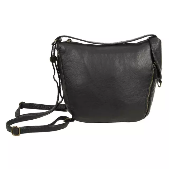 The Joia Convertible Crossbody Backpack Black Purse Vegan Sack Shoulder Bag