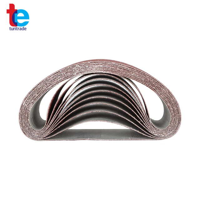 4 Inch X 24 Inch 36-Grit Premium, X-Weight Red Sanding Belts New 10 Pack