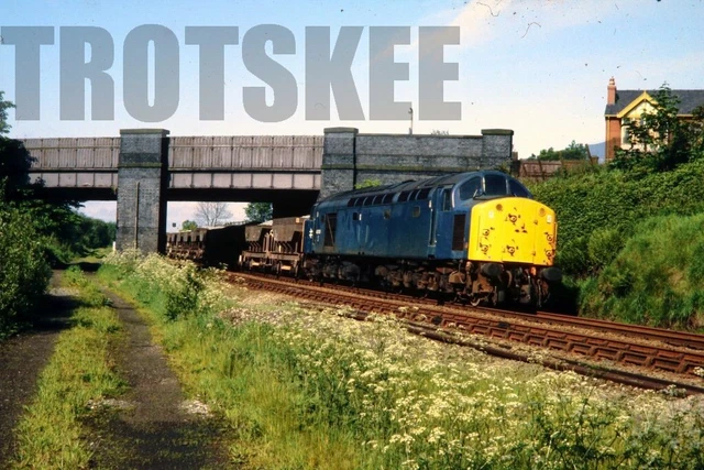 35mm Slide BR British Rail Diesel Loco Class 40 40001 Garswood 1983 Original