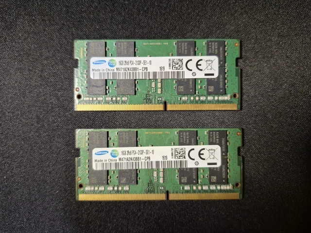 SAMSUNG 32GB KIT (2x16GB) DDR4 2133MHz PC4-2133P SODIMM Laptop RAM