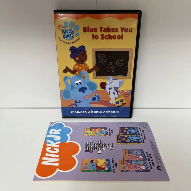 BLUE'S CLUES BLUE Takes You to School DVD+Insert Paper Good Condition ...