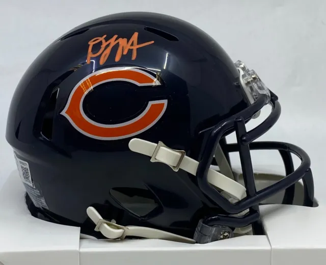 DJ Moore Signed Chicago Bears Speed Mini Helmet AUTO BAS Hologram