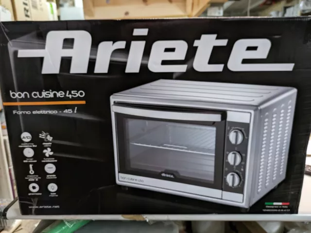 Ariete 986 MINI Multihorno 1800W, Acero Inoxidable 45 litros