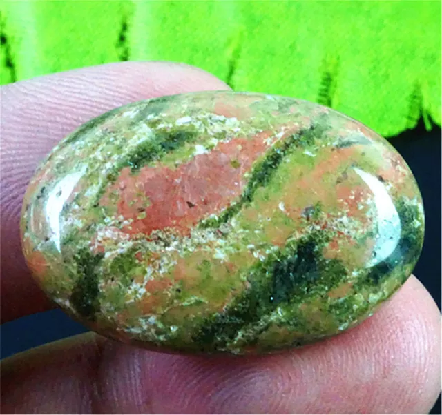 Cabujón JT43652 30x20x8mm Natural Unakite Jaspe Ovalado CABINA