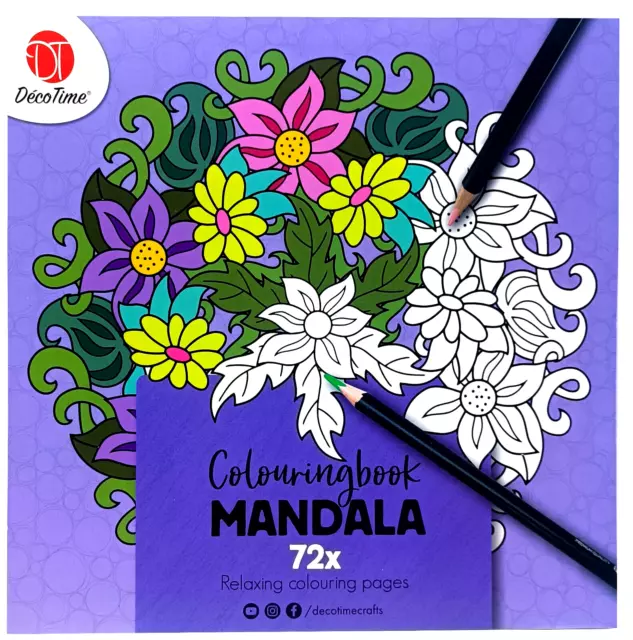 Mandala Malbuch Malbücher für Erwachsene 72 Motive Ausmalen Malen Zeichnen NEU