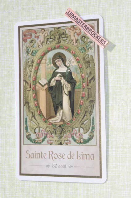 SAINTE ROSE DE LIMA - 30 AOUT - CARTE IMAGE PIEUSE avec prière (card 7x12 cm)