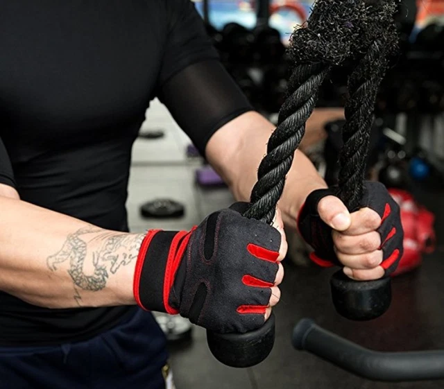 Gants de haltérophilie de gymnastique, protection de la paume d'entraînement physique (moyen) 5