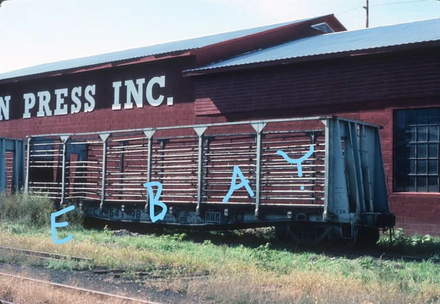 Conrail CR Tie Car #54198 ROSTER Sherburne NY 1983 Original Kodachrome