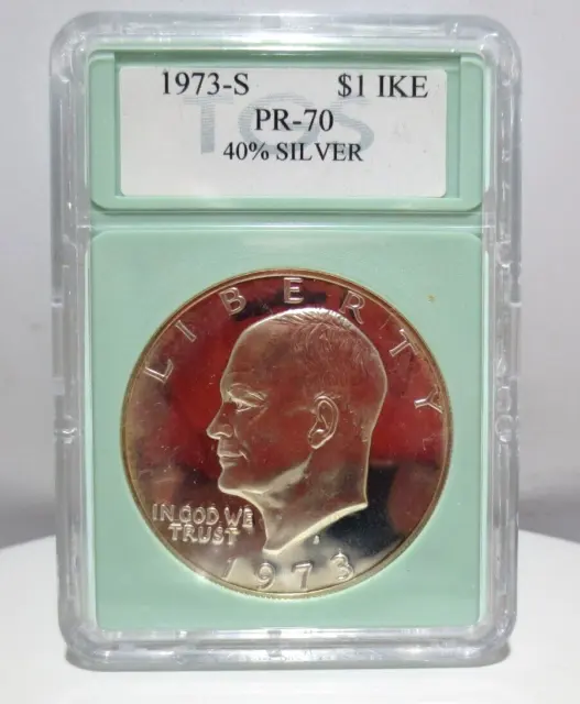 1973-S   $1 Ike  Dollar Coin 40% Silver     (125159-23)