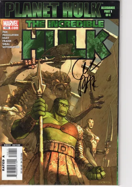 Marvel Incredible Hulk #100 Planet Hulk Allegiance 2007 Signed by Greg Pak