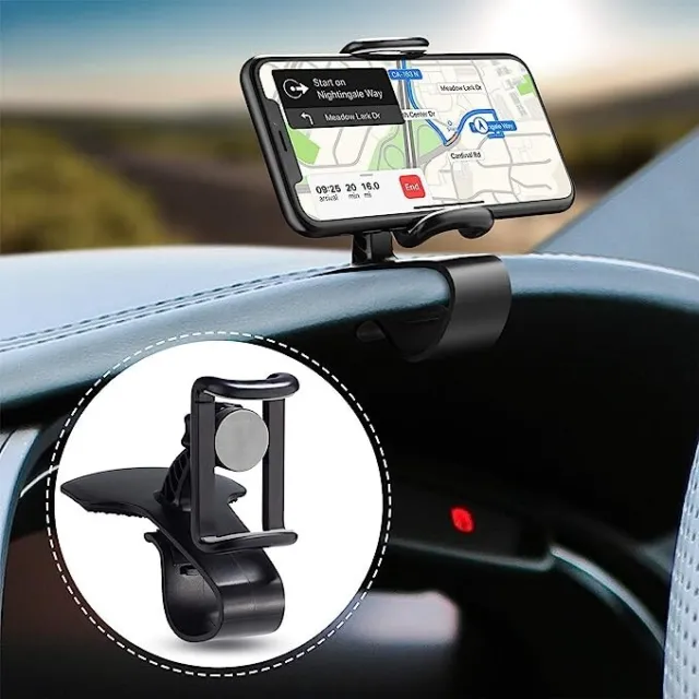 NEW Dashboard Car Phone Holder, 360-Degree Rotating Clip Mount Stand
