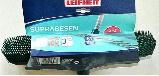 Leifheit Suprabesen mit Teleskopstiel Gummibesen mit Stiel 56415