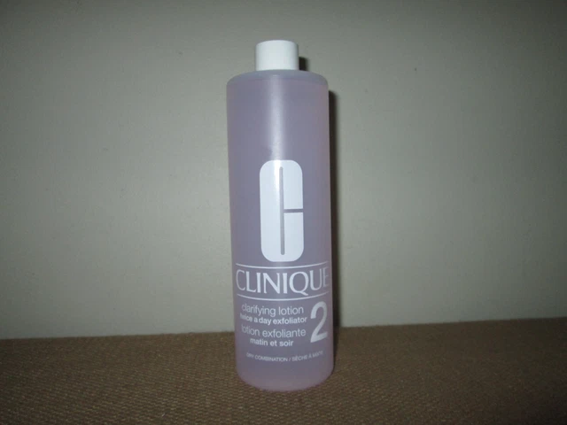 New CLINIQUE Clarifying Lotion Exfoliantor 2 Dry Combination ~ 16.5 Oz Bottle New CLINIQUE Clarifying Lotion Exfoliantor 2 Dry Combination ~ 16.5 Oz Bottle