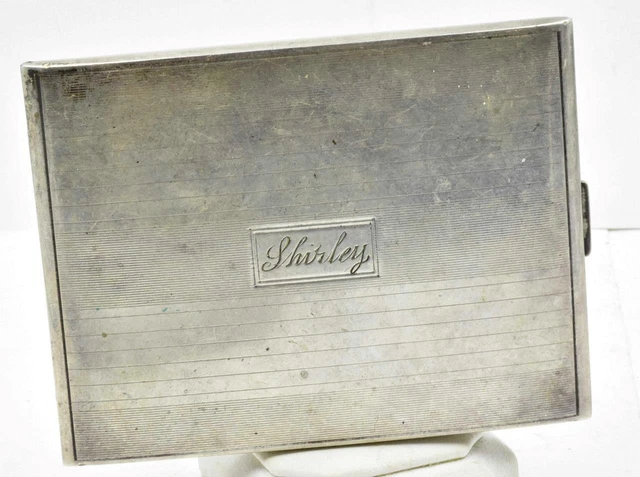 Antique Sterling silver BLACKINTON CO lined Cigarette Case 147grams Shirley mono