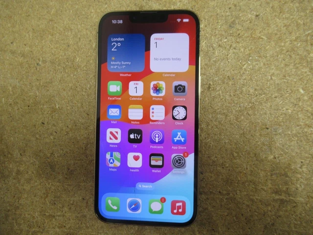 DAMAGED APPLE iPHONE 13 PRO 256GB Gold (UNLOCKED) MLVK3B/A (RN5789)