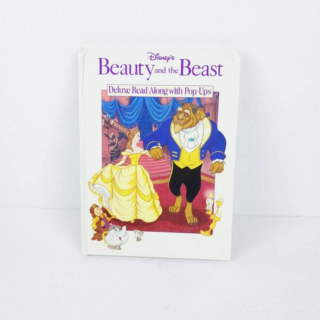 DISNEY BEAUTY AND The Beast Deluxe Read Along With Pop Ups Book Vintage ...