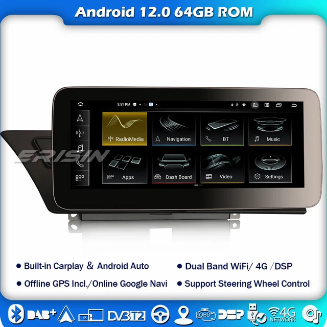 Générique Autoradio HTXPSM Android 13 Pour Renau-lt Clio 3 2005-2014 - Carplay Android Auto - Écran