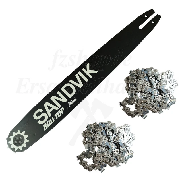 SWS Forst Schwert Set 40cm Mit 2 Sägeketten - Kompatibel Mit Stihl E10 E14