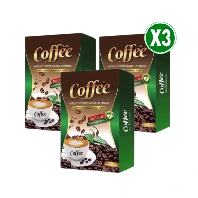 3X LD Coffee Diet Drink Weight Control Excretory System 0%Fat Sugar [10 Sachets]