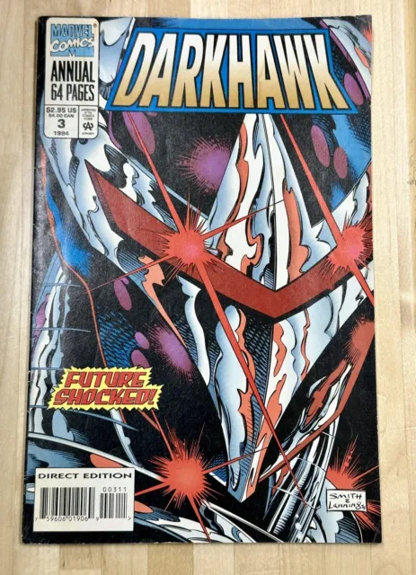 Marvel Comics Darkhawk Annual #3 1994 64 Pages Smith & Lanning Cover Art