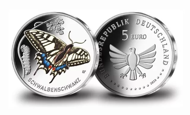 5 Euros Commémorative Allemagne 2023 UNC - Papillon / Schalbenschanz