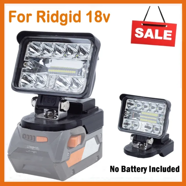 For Ridgid 18V Li-ion Battery LED Work Light w/USB Fast Charge Outdoor Lamps New