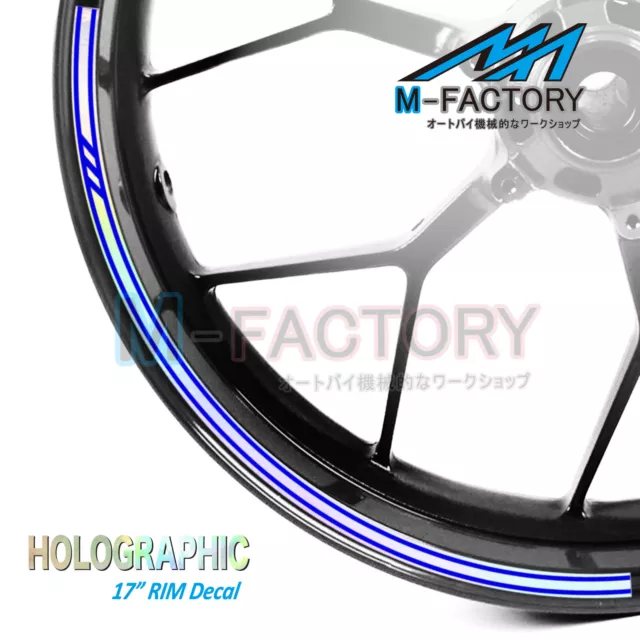 Holographic 17'' Wheel Rim Sticker For Yamaha YZF R1 R3 R6 R7 R1M R1S