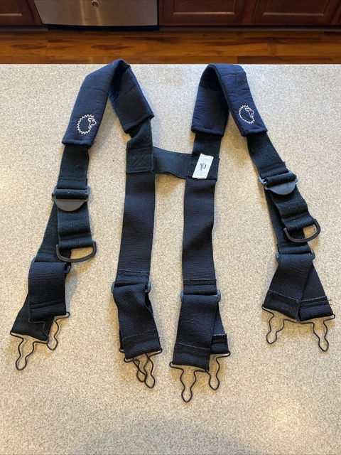 Firefighter Padded Suspenders Black Parachute Style Turnout Pants Lion Apparel