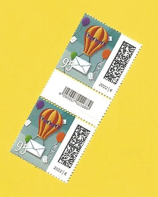 BALLONPOST - Welt der Briefe Bund MiNr 3705R Paar mit EAN-ZwSteg postfrisch