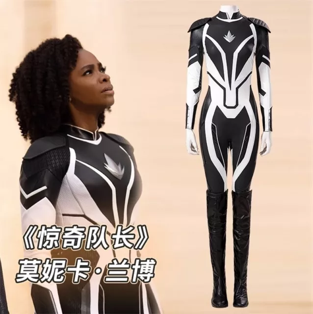 Captain Marvel 2 Monica Rambeau Cosplay Costume Suit Spectrum Halloween Jumpsuit