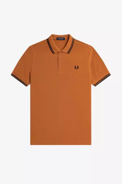 Fred Perry Polo Manica Corta Slim Fit Arancio - Taglia L Abbigliamento Uomo Polo