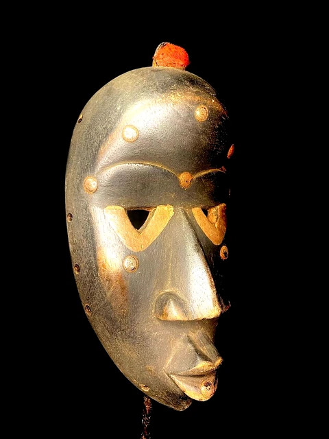 African mask antiques tribal Face vintage African Mask with unique Dan -6285