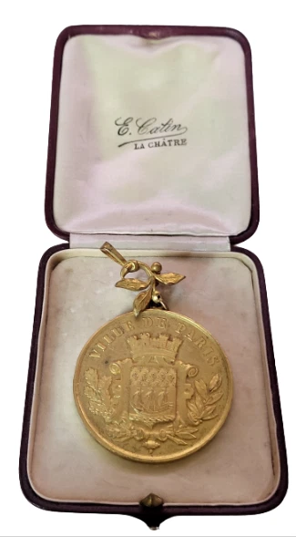 France Medaille 1876 Société Hippique Française, Nantes, Silver MS(63