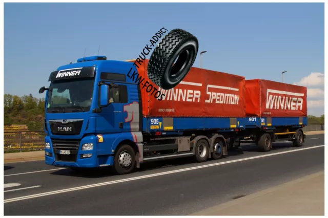 Truck Photo, Lkw Foto, MAN TGX Wechselpritschenlastzug Winner Spedition