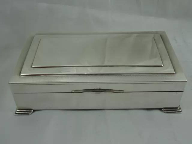 SMART ART DECO silver CIGARETTE BOX, 1931