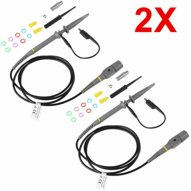 Hantek High Quality Reliable Oscilloscope Probe 200MHz Oscilloscope Clip Probe With Accessories Max.600v Dc Peak Ac X1 X10 6