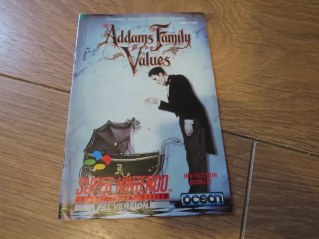 Famiglia Addams Valori - super nintendo - Snes -manual