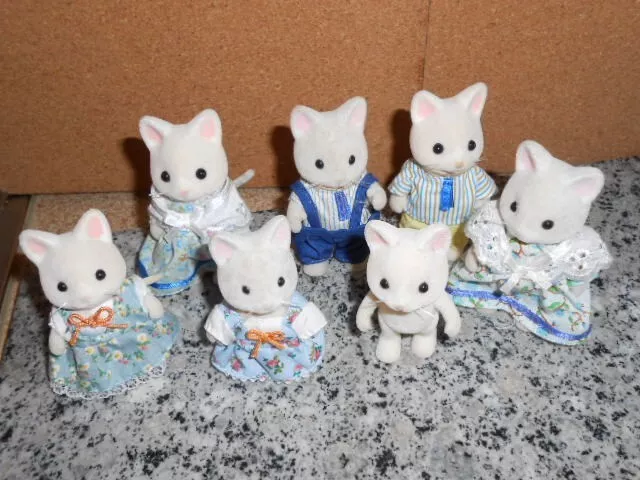 Sylvanian families Mouse family x 7 vintage 1985