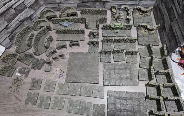 Large Dwarven Forge Master Maze Lot Dungeon Miniature Gaming Terrain Set Diorama