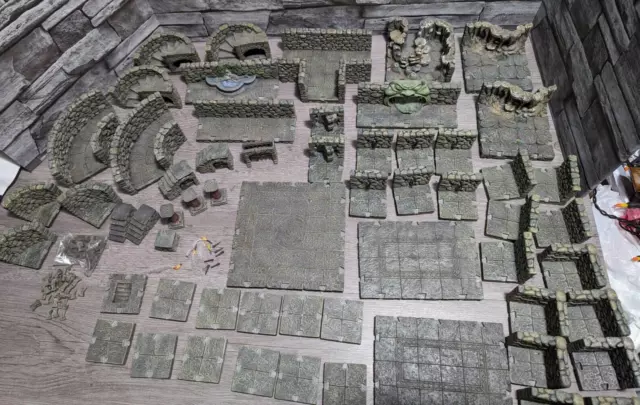 Large Dwarven Forge Master Maze Lot Dungeon Miniature Gaming Terrain Set Diorama Large Dwarven Forge Master Maze Lot Dungeon Miniature Gaming Terrain Set Diorama