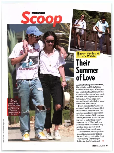 Harry Styles & Olivia Wilde Summer of Love Ripped Jeans magazine CLIPPING photo