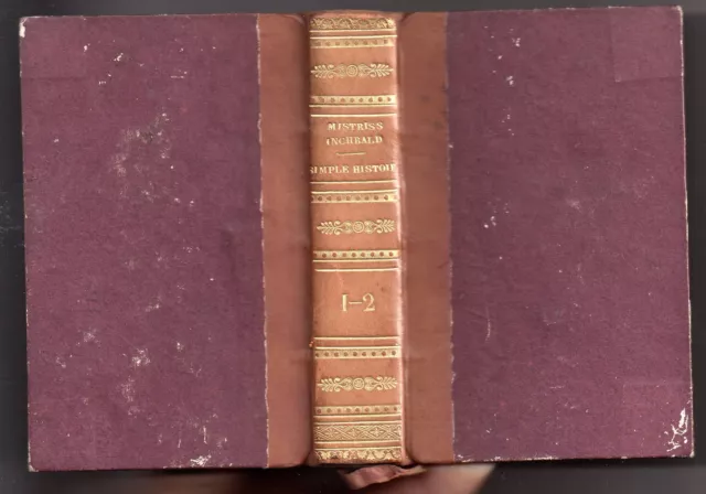 ELIZABETH INCHBALD SIMPLE HISTOIRE 1826 In-32° DAUTHEREAU LITTERATURE ANGLAISE