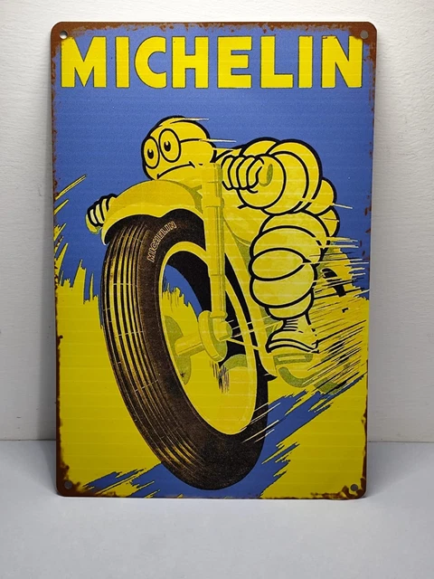Plaque Métal Vintage Michelin – 30x20cm – Décoration Atelier