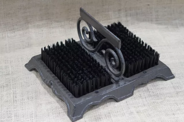 LARGE Cast Iron Boot Shoe Brush Mud Scraper Mud Room Rustic Heavy Duty Entryway
