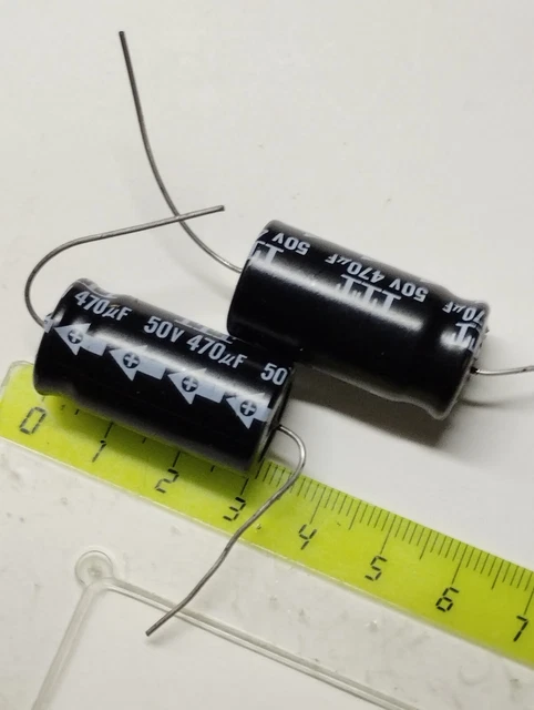 Condensateur Chimique Axial 2,2 µF 63V - Lot De 2 Pièces - NOS (New Old Stock) - Marque Delcon