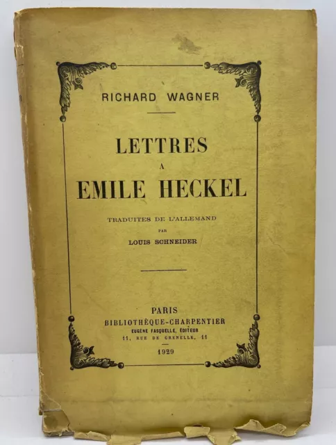 ✒ EO Richard WAGNER Lettres à Emile Heckel 1929 Hollande avec double envoi