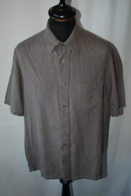 Camicia hawaiana vintage Marks & Spencer morbida seta manica corta taglia M