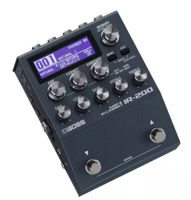 Pedal de efectos multiefectos para guitarra eléctrica Boss IR-200 amplificador cabina IR sim