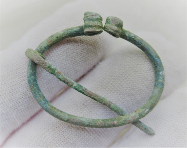 A39 Ancient Viking Norse Scandinavian Bronze Omega Brooch Circa 900-1100Ad